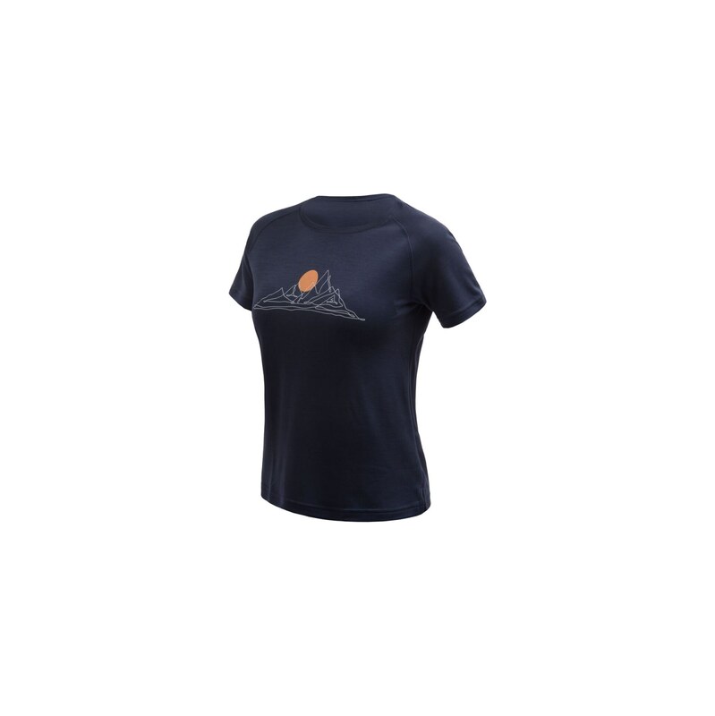 Sensor Merino Blend Moon dámské triko krátký rukáv Deep Blue vel