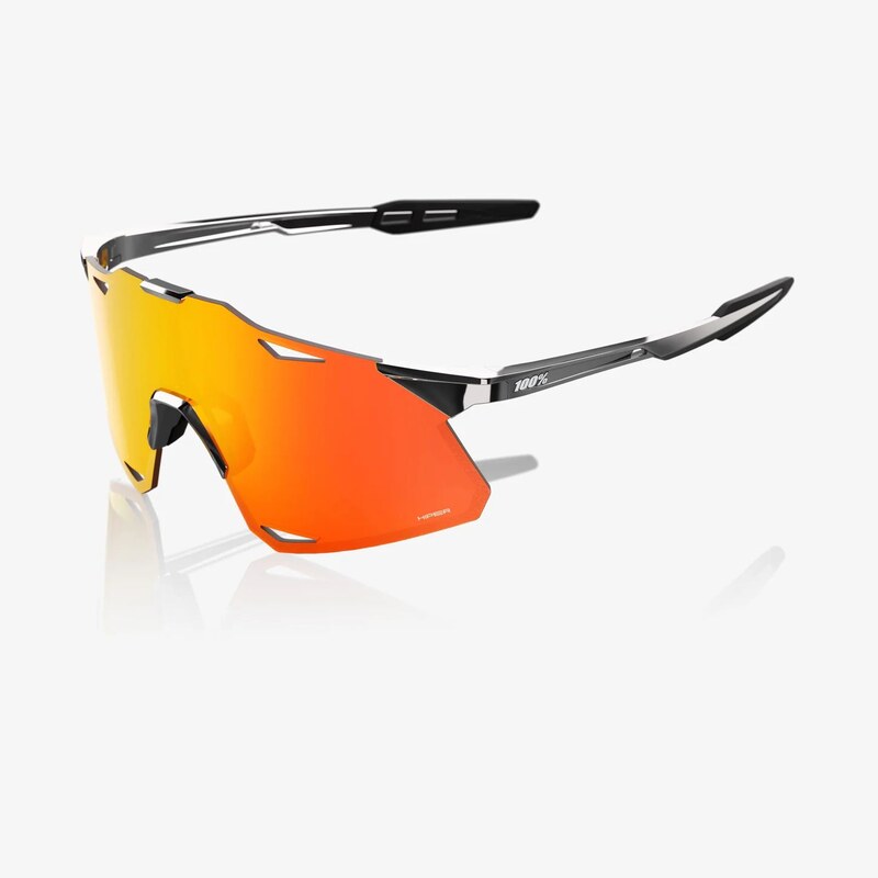 100% Hypercraft brýle Black Chrome/HiPER Red Mirror
