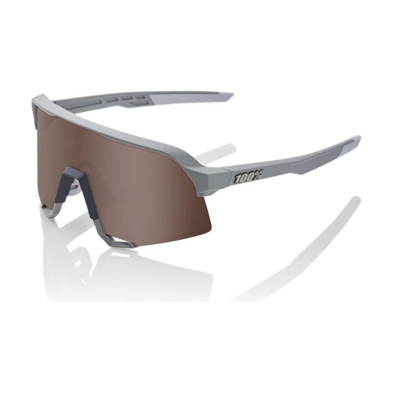 100% S3 brýle Soft Tact Stone Grey/HiPER Crimson Silver Mirror