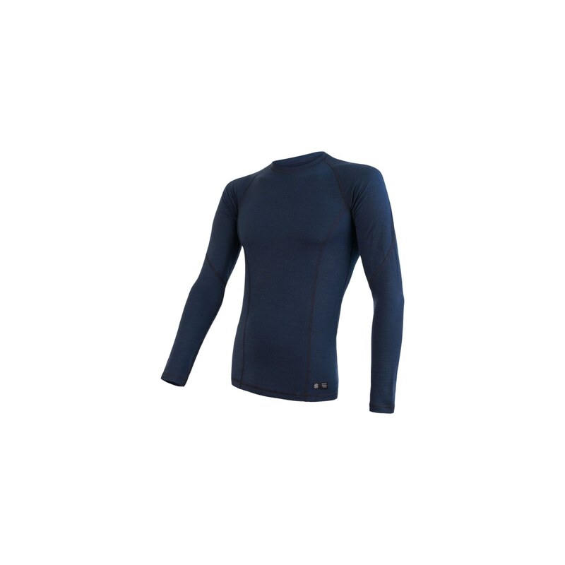 Sensor Merino DF pánské triko dlouhý rukáv Deep Blue vel. XL