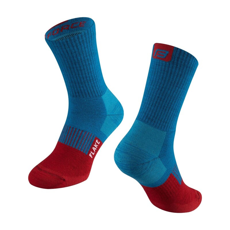 Force Flake zimní ponožky modrá/červená vel. 42 - 47
