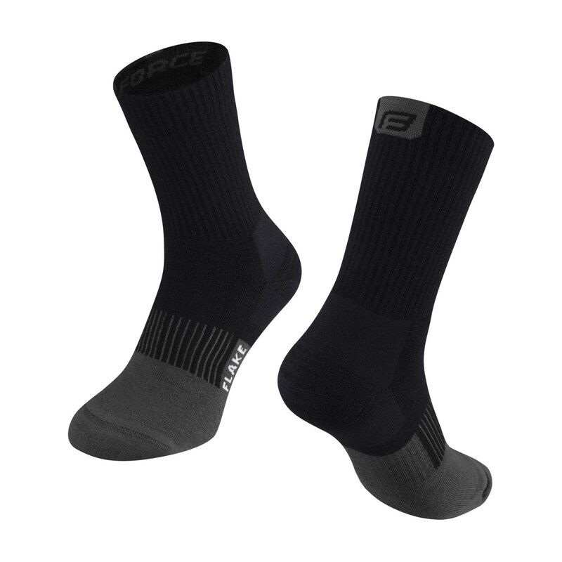 Force Flake zimní ponožky černá/šedá vel. 42-47