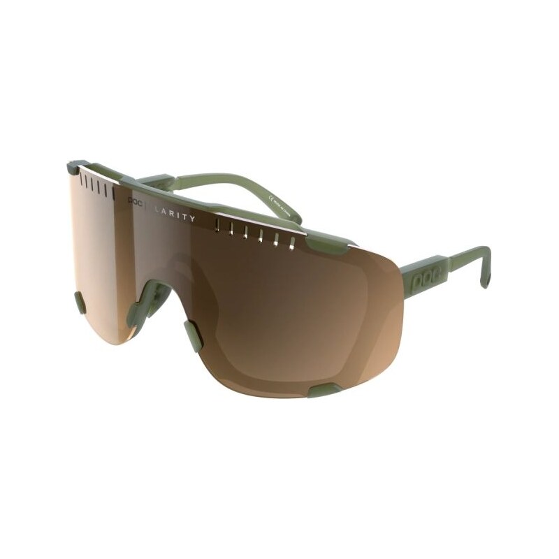 POC Devour cyklistické brýle Epidote Green/Translucent Brown