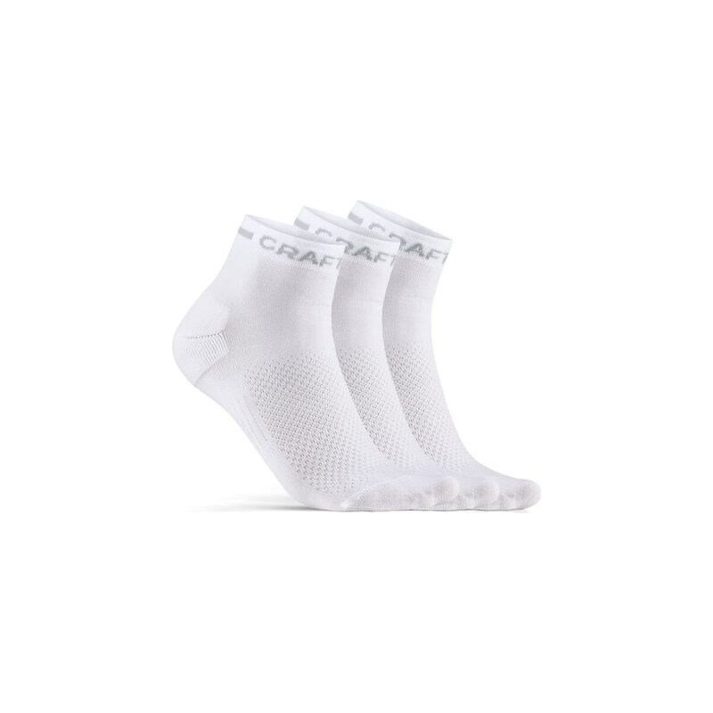 Craft Core Dry Mid 3-pack ponožky bílá vel. 40-42