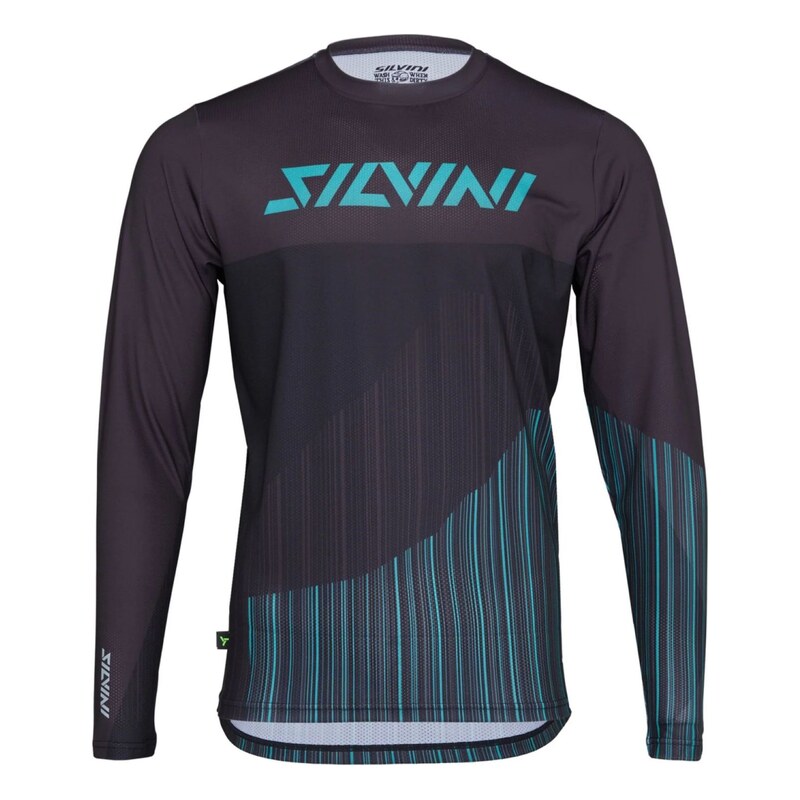 Silvini Ello pánský volný dres dlouhý rukáv Black/Olive vel. M