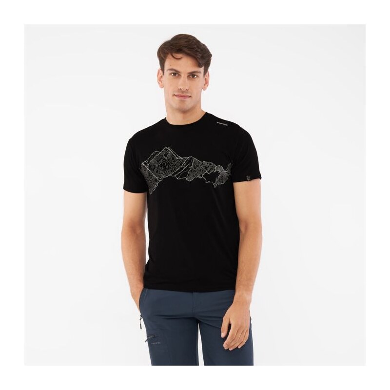 Viking Lenta Bamboo pánské triko krátký rukáv Black/Grey vel. L