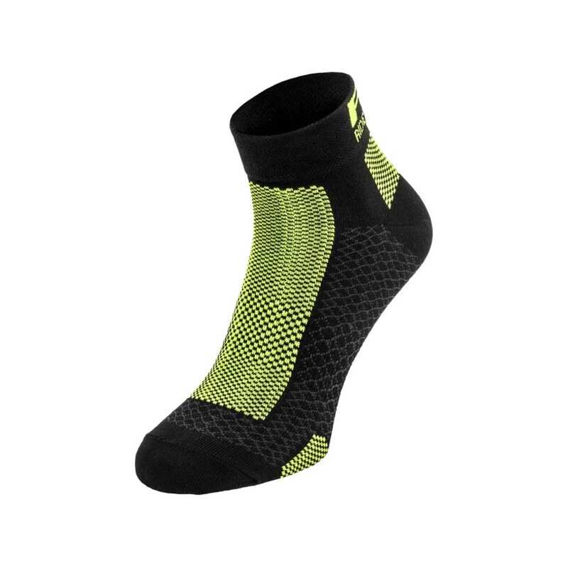 R2 Easy cyklistické ponožky černá/neonově žlutá vel. M (39-42)
