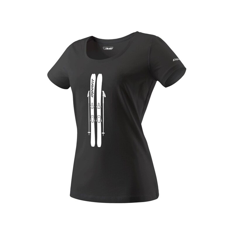 Dynafit Graphic Cotton Women T-shirt dámské triko black out/SKIS