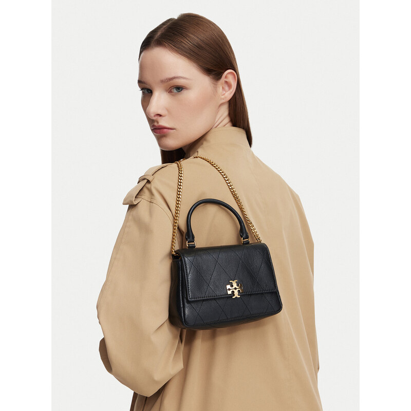 Kabelka Tory Burch Charlie Quilted Mini v černé barvě