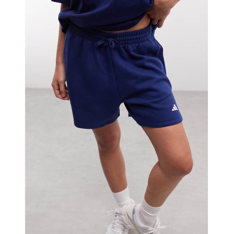 adidas Performance Three Stripes Studios shorts in navy