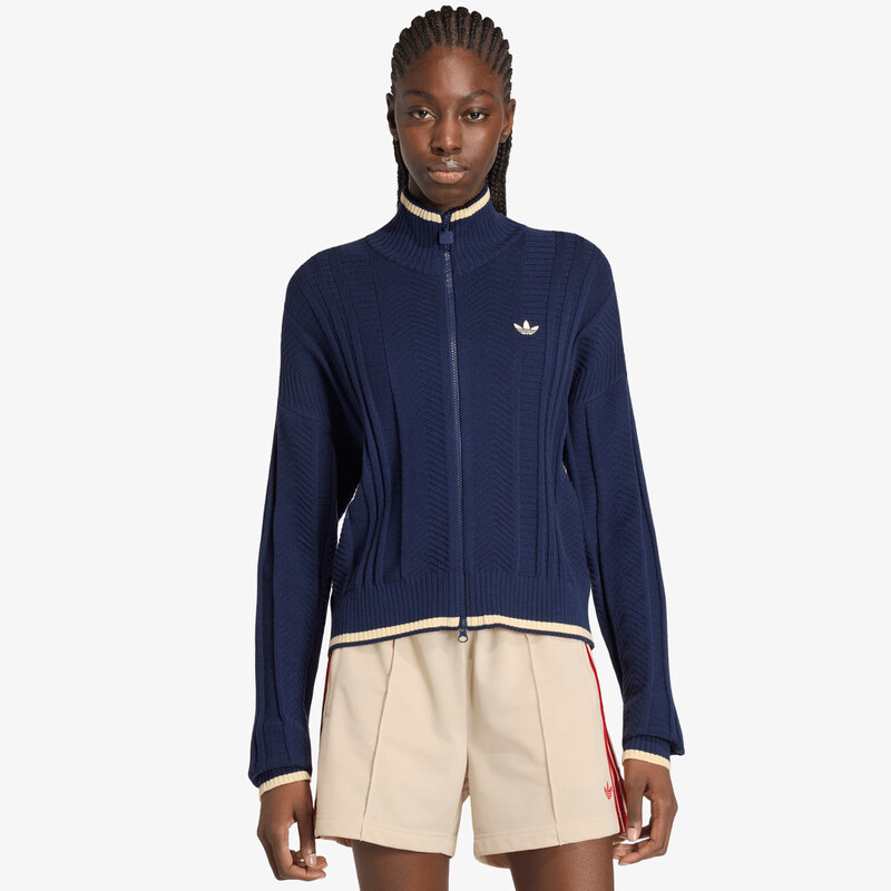 adidas Originals Svetr adidas Cable Knit Firebird Track Top