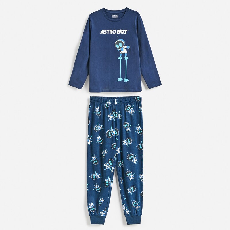 Reserved - BOYS` PYJAMA - tmavomodrá