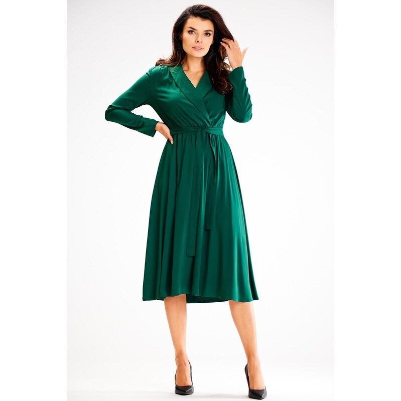 Awama Womans Dress A604 Bottle Green