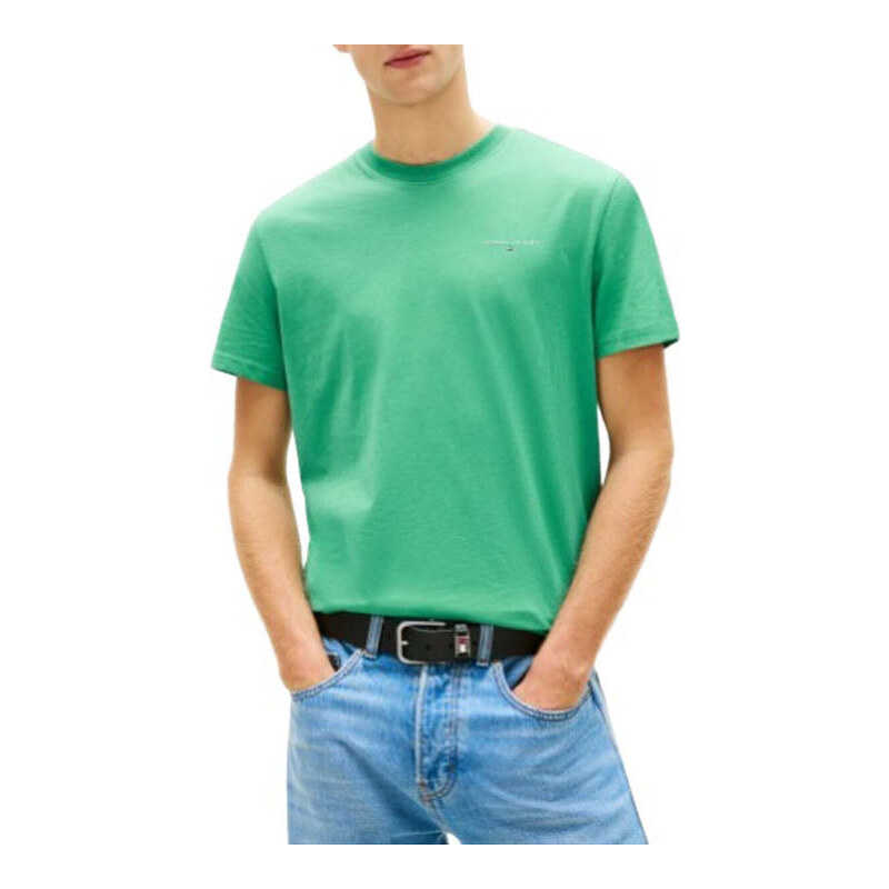 Tommy Jeans pánské zelené tričko