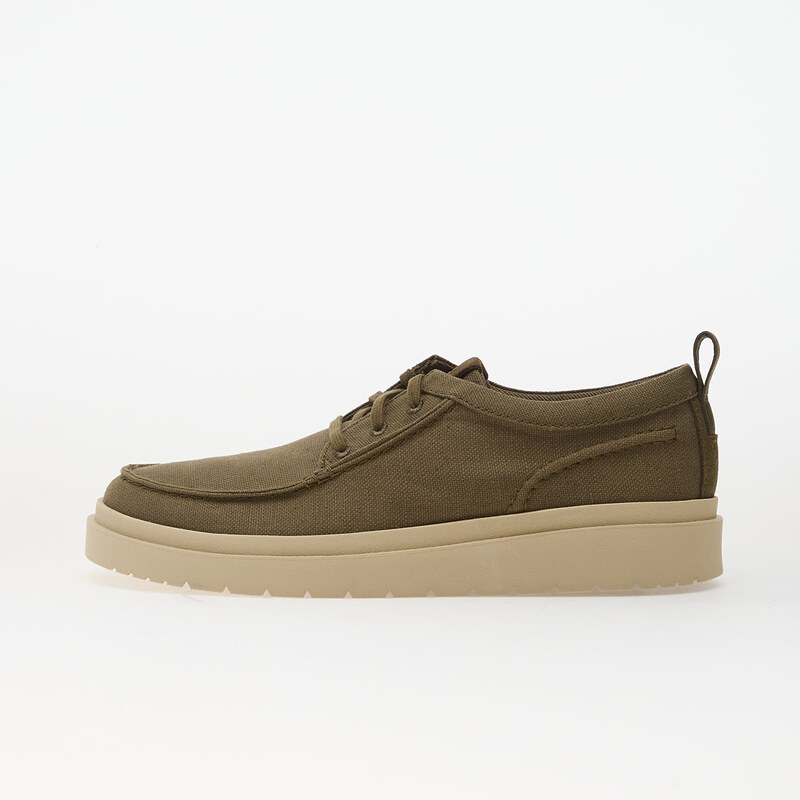 Clarks Polden Moc Olive Canvas