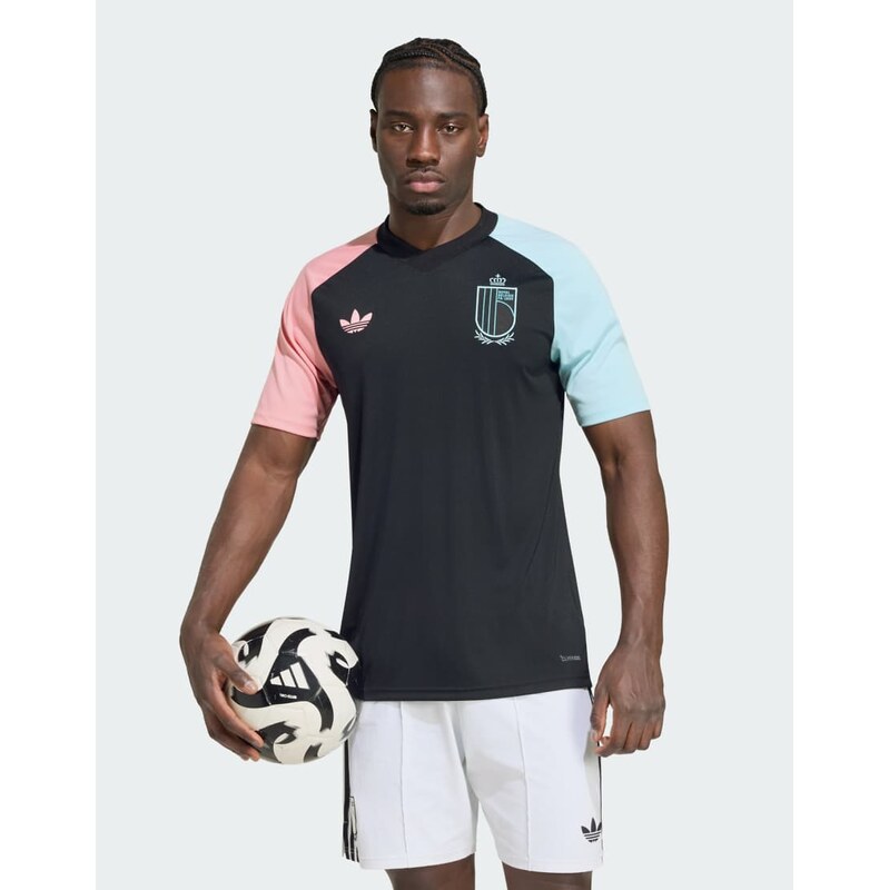 adidas performance Belgium 26 away pre-match jersey in black /