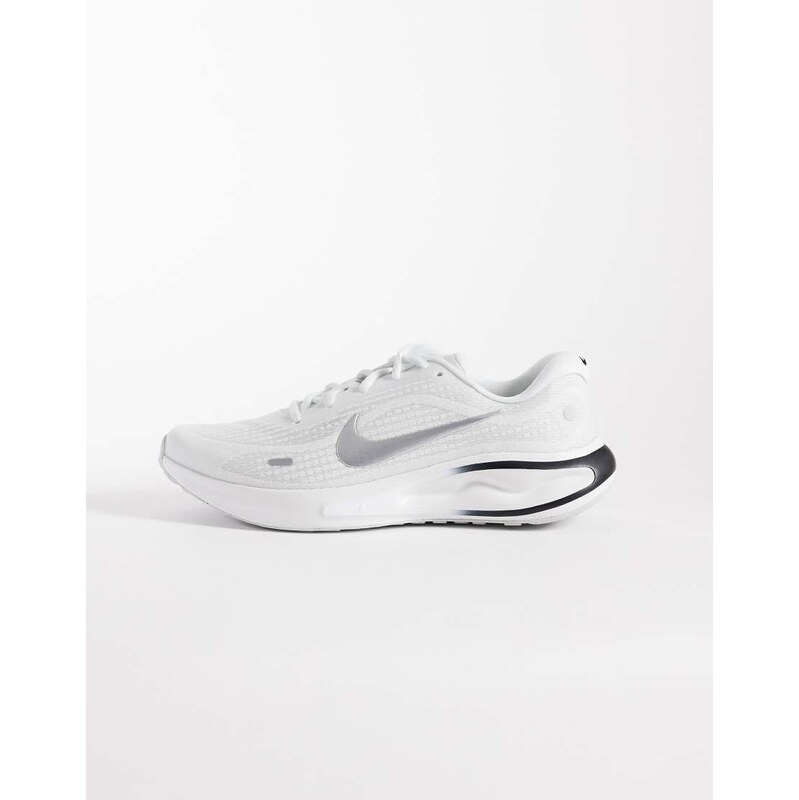 Nike Running Journey Run trainers in white and silver