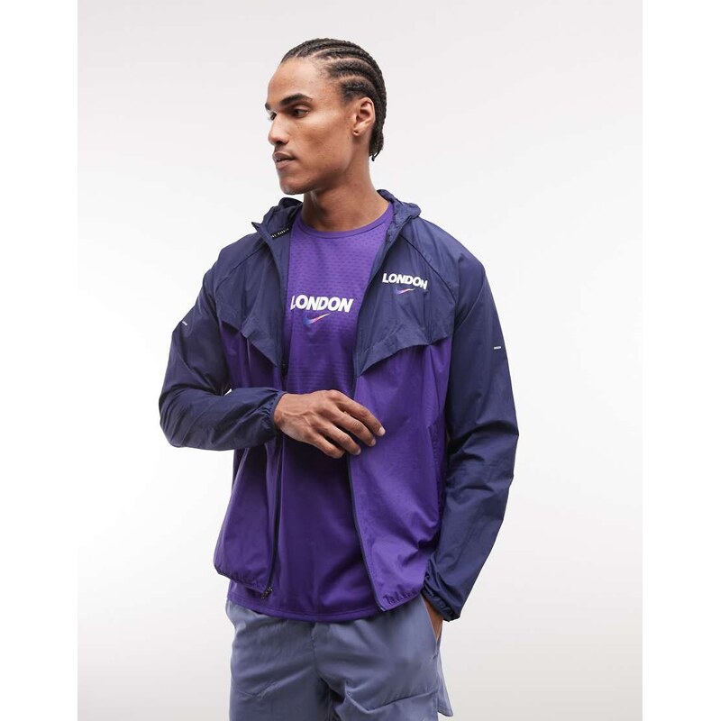 Nike Running Stride City jacket in purple