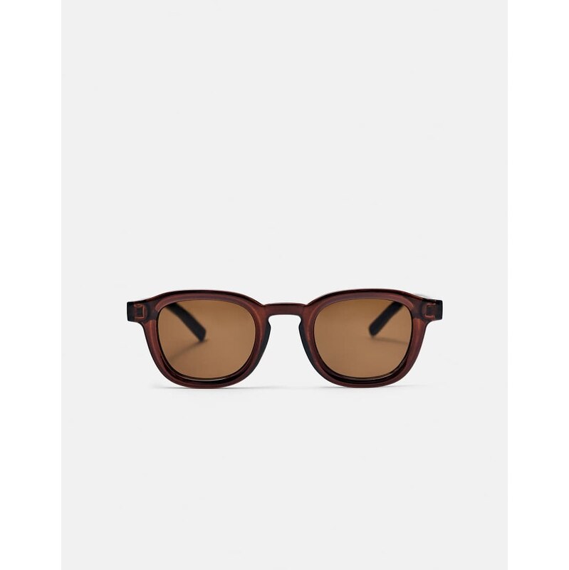 Pull&Bear Resin sunglasses in caramel-Brown