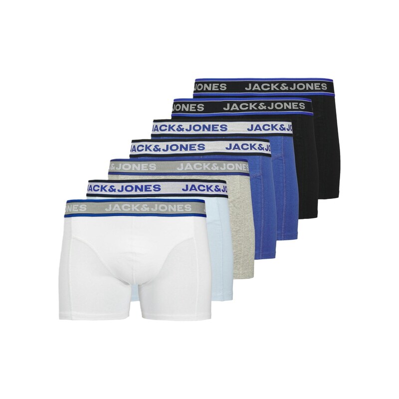 JACK & JONES Boxerky Hudson modrá / světle šedá / mix barev /