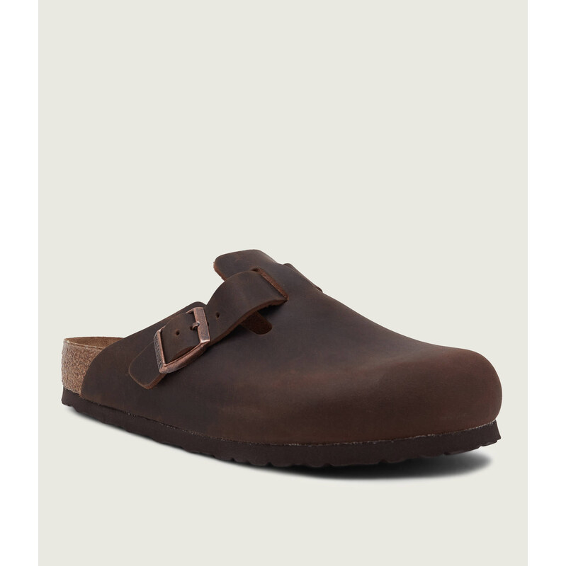 Birkenstock Kožené pantofle typu mules Boston | regular fit