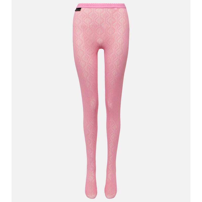 Marine Serre Moon Diamant jacquard mesh leggings
