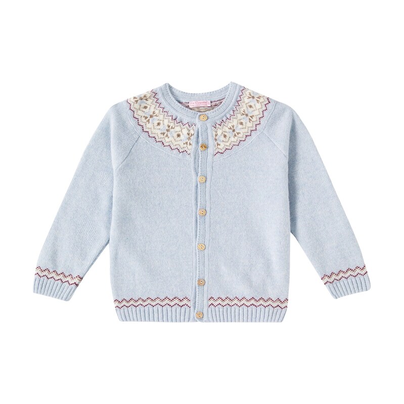 La Coqueta Fair Isle wool-blend cardigan