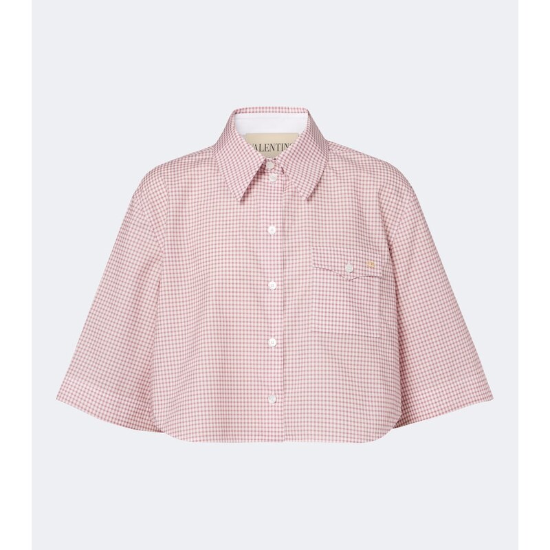 Valentino VLogo gingham cotton shirt