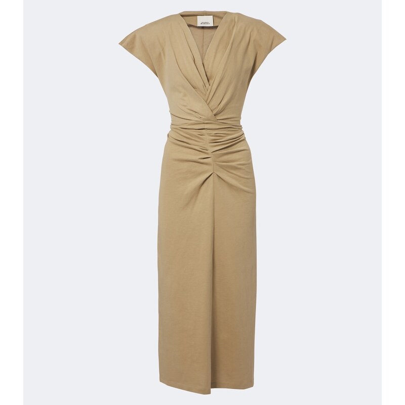 Isabel Marant Nadra gathered cotton jersey midi dress