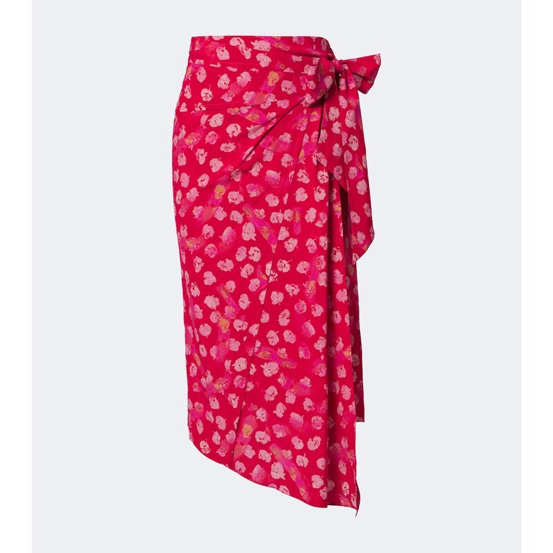 Isabel Marant Faniry floral silk-blend midi skirt