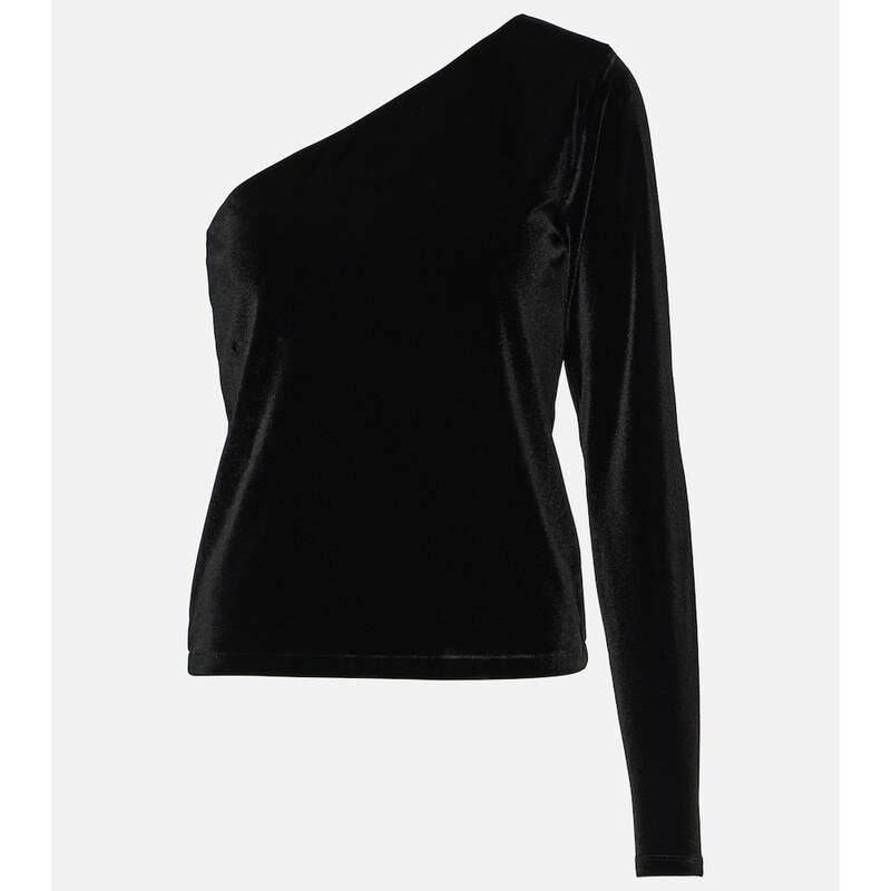 Polo Ralph Lauren One-shoulder velvet top
