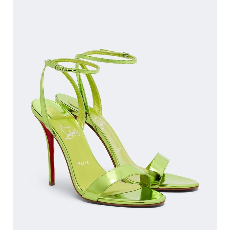 Christian Louboutin Miss Z mirrored leather sandals
