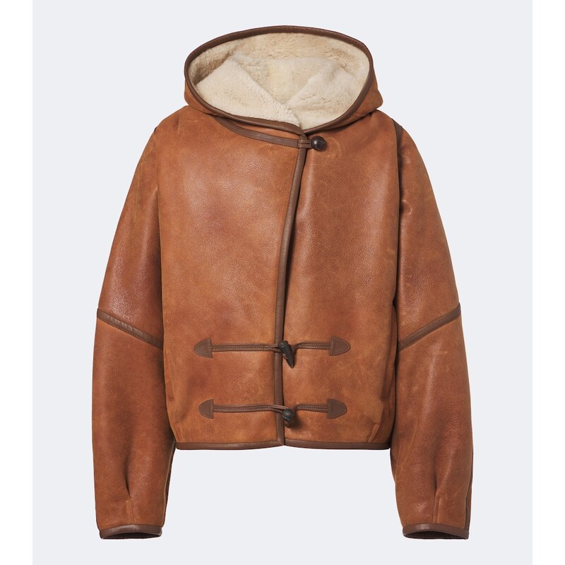 Isabel Marant Amiel hooded leather jacket