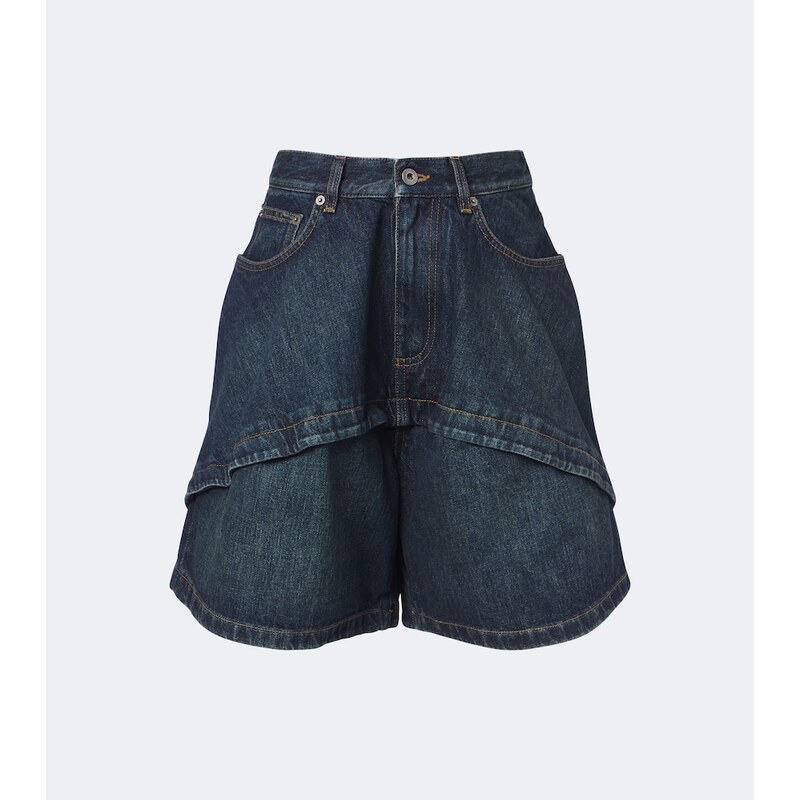 Loewe Paneled denim Bermuda shorts