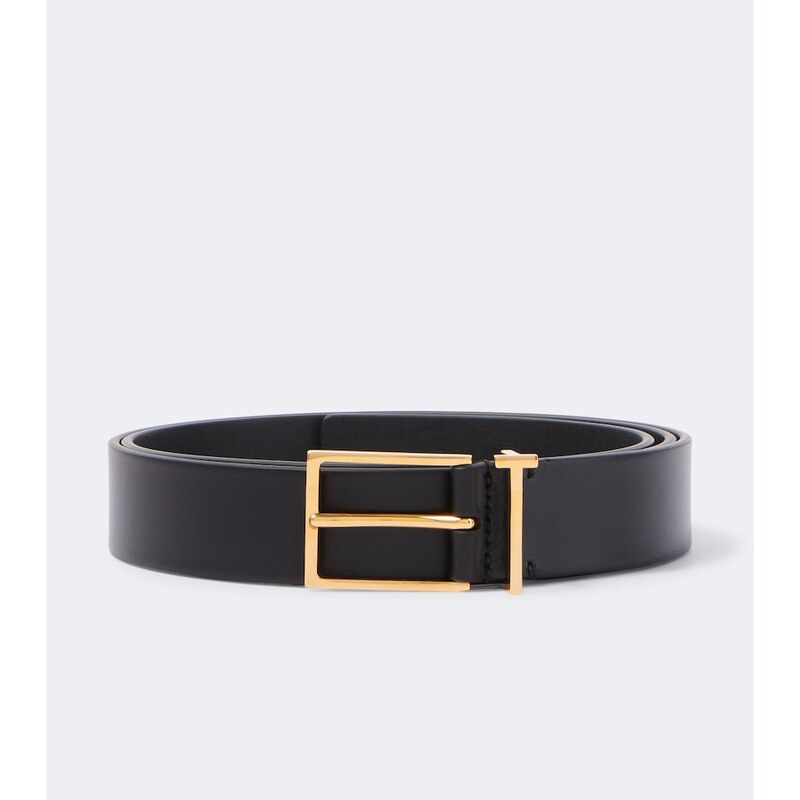 Tom Ford T kůžový pásek černé barvy