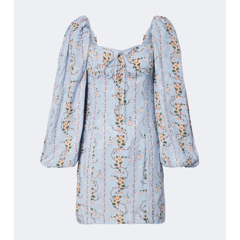 Agua by Agua Bendita Lorena floral puff-sleeve minidress