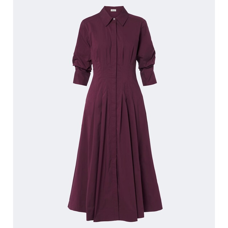 Simkhai Jazz pleated cotton poplin shirt dress