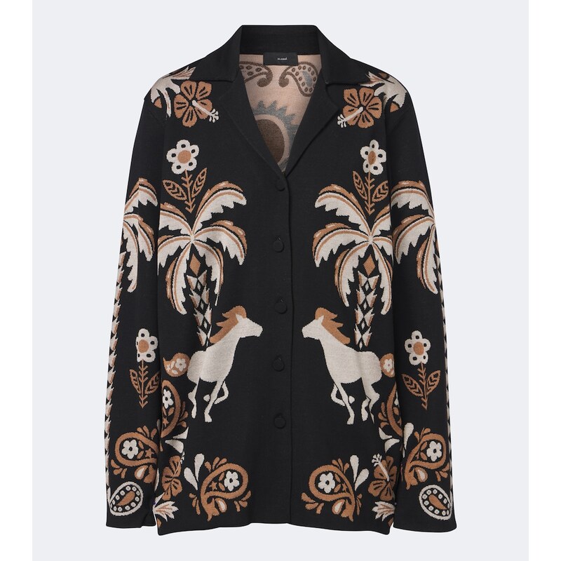 Alanui Island Roots wool and silk-blend blazer