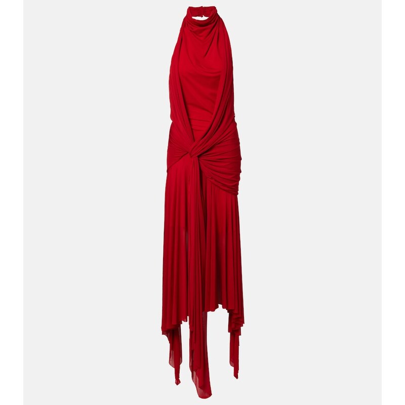 McQueen Draped halterneck maxi dress