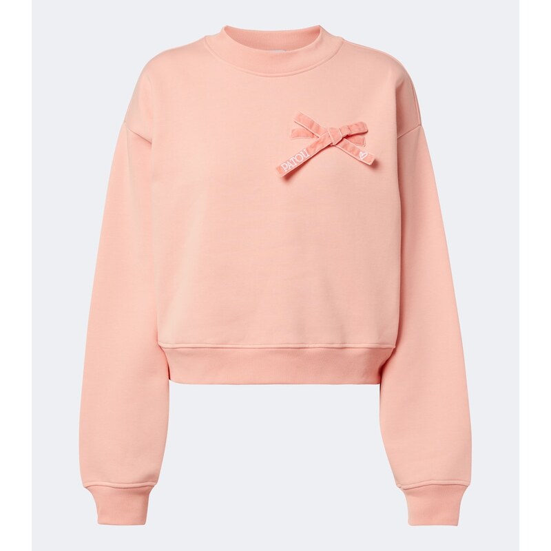 Patou Bow-detail cotton jersey sweatshirt