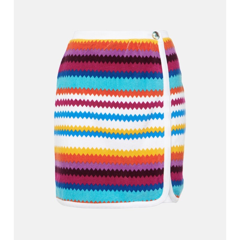 Missoni Mare Striped knitted cotton-blend miniskirt