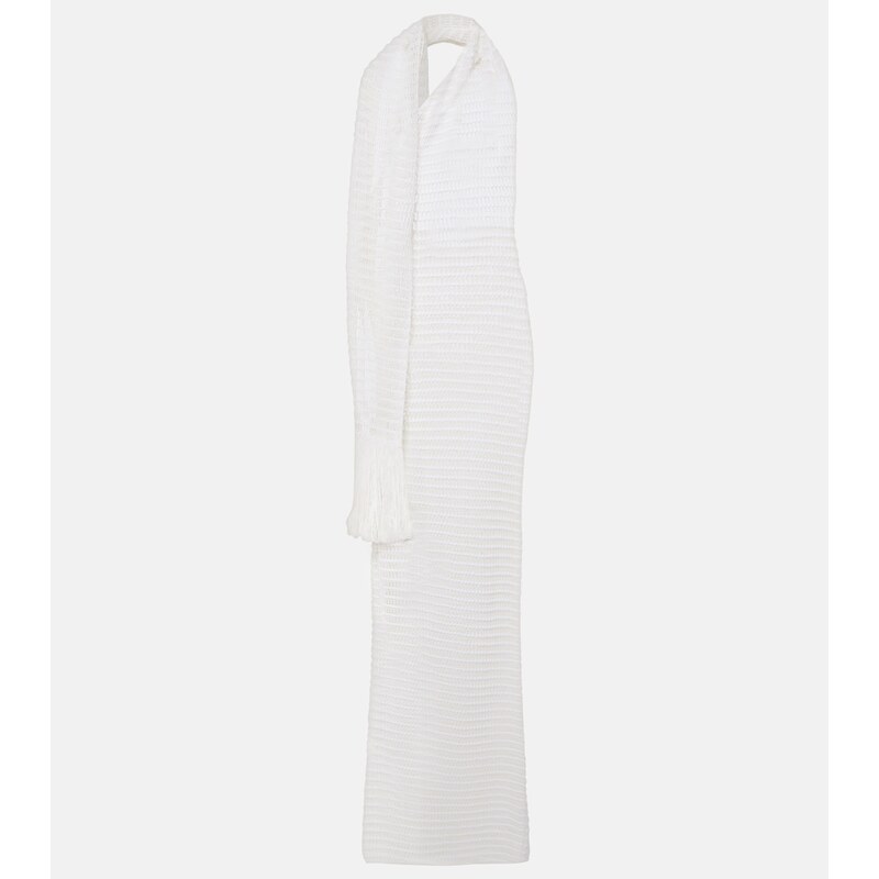 Alaia AlaÃ¯a Scarf-detail maxi dress