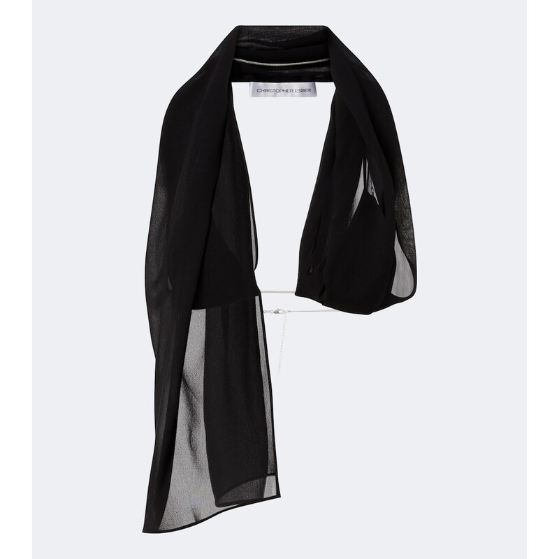 Christopher Esber Silk scarf bra top