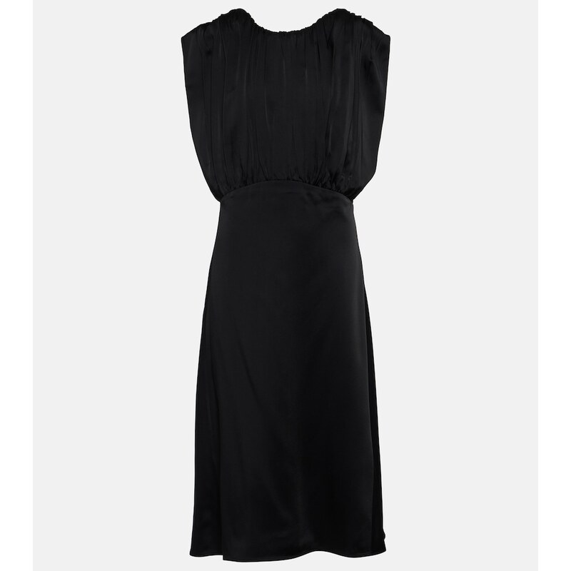Jil Sander Draped satin midi dress