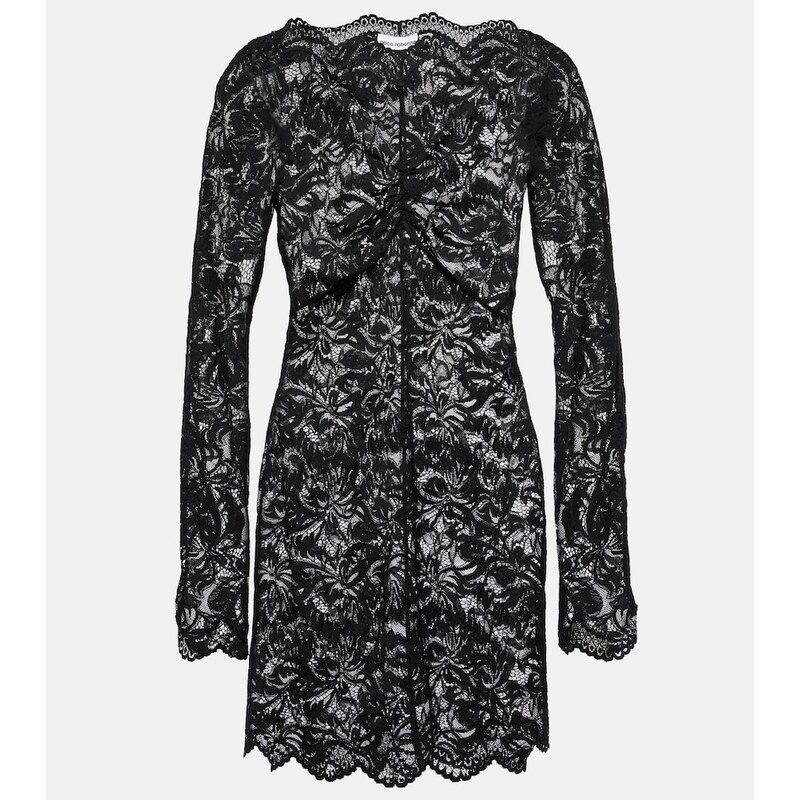 Rabanne Floral off-shoulder lace minidress