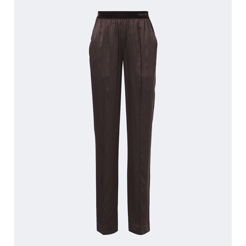 Tom Ford Silk satin straight pants