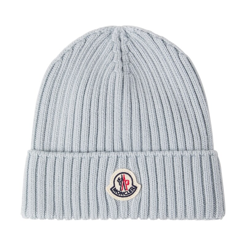 Moncler Enfant Logo virgin wool beanie