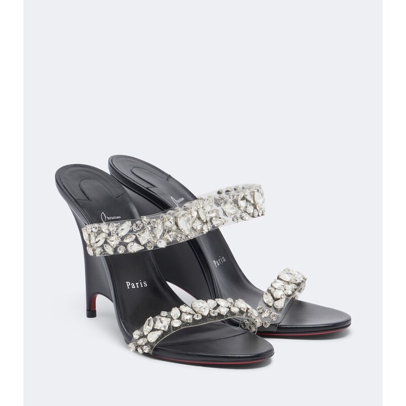 Christian Louboutin Miss Z embellished wedge sandals