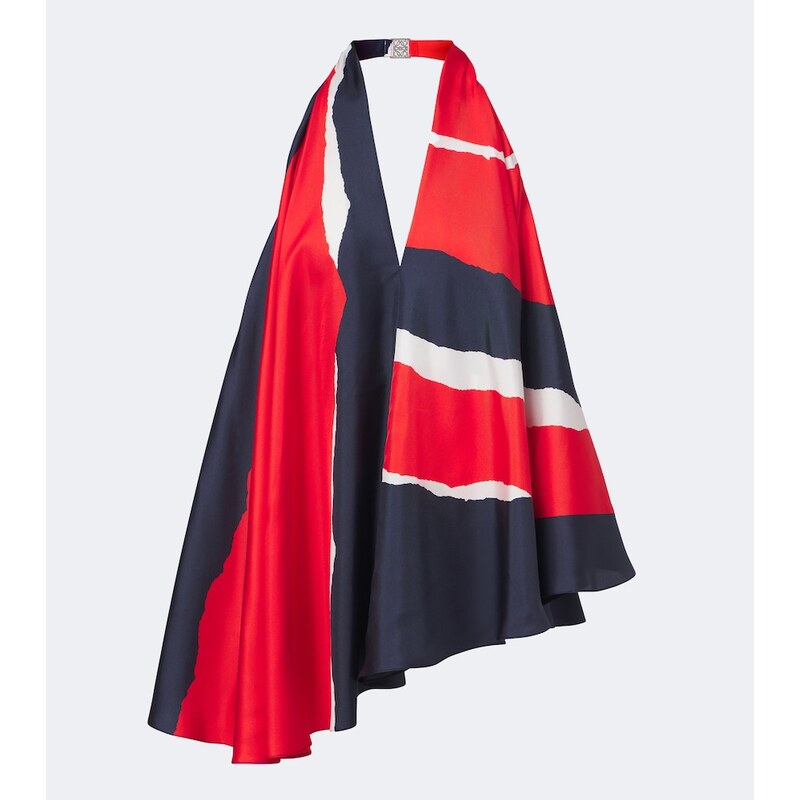 Loewe Printed halterneck silk twill top