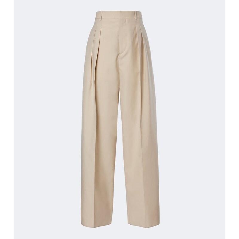 Bottega Veneta Wool and cotton wide-leg pants